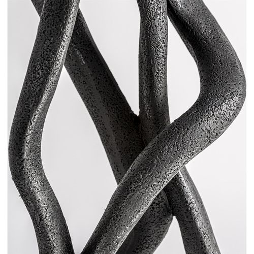 Figure Décorative Contemporaine En Résine Finition Noir Vieilli