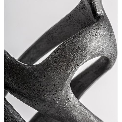 Figure Décorative Contemporaine En Résine Finition Noir Vieilli