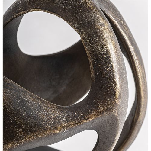 Figure Décorative Tiara Dorée Style Contemporain Finition Vieilli