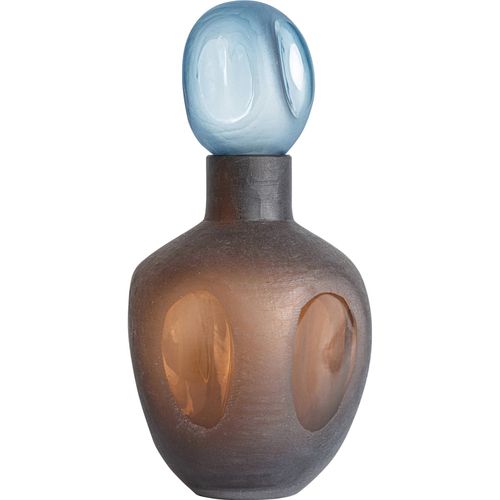 Vase En Verre Marron Style Contemporain Finition Teintée