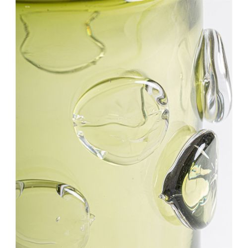 Vase Décoratif En Verre Vert Translucide Style Classique