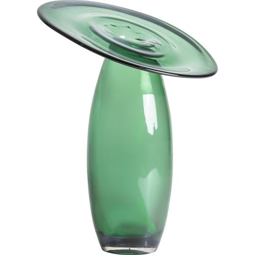 Vase Vert En Verre Translucide Au Design Contemporain Et Élégant