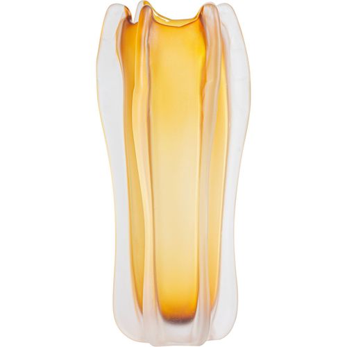 Vase Mizuki En Verre Ambré Style Contemporain Élégant