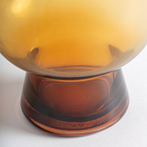 Vase Décoratif En Verre Ambré Style Classique Translucide