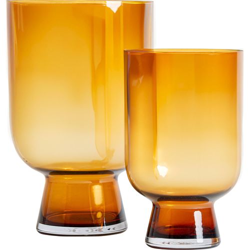 Vase Décoratif En Verre Ambré Style Classique Translucide