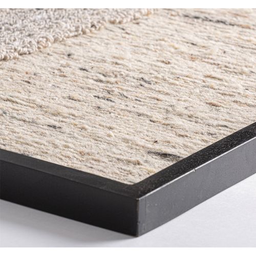 Tableau Contemporain En Jute Tons Neutres Finition Translucide - 120 X 150 Cm