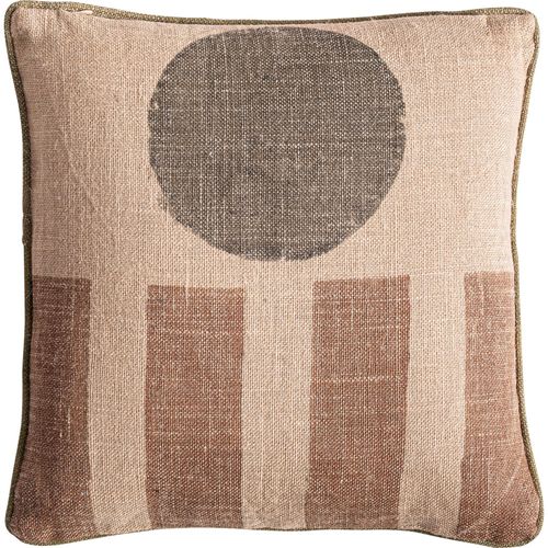Coussin En Jute Beige Style Classique Élégance Naturelle