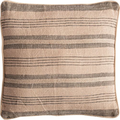 Coussin En Jute Beige Motif Géométrique Style Classique Élégant