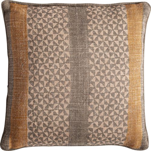 Coussin Beige En Jute Tressé Finition Translucide Style Classique