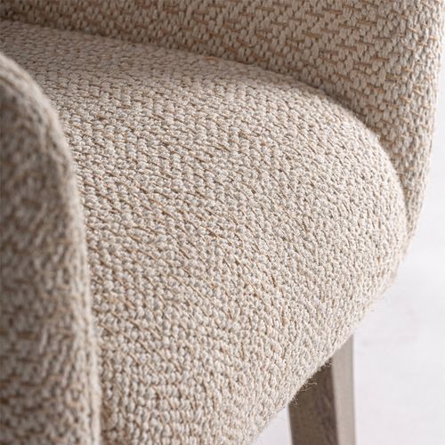 Fauteuil Contemporain En Jute Blanc Cassé Finition Naturelle