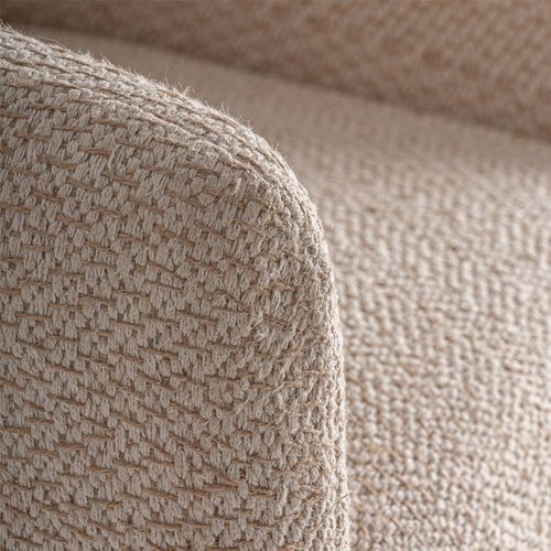 Fauteuil Contemporain En Jute Blanc Cassé Finition Naturelle