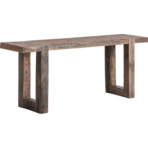 Console Bois Vieilli Marron Style Classique Élégance Intemporelle