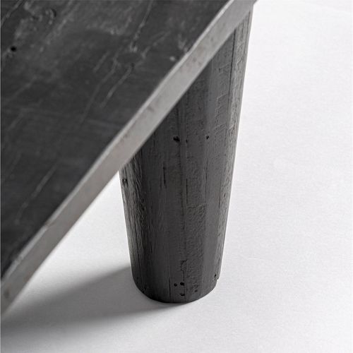 Table Basse Bois Vieilli Noir Style Classique Charme Intemporel