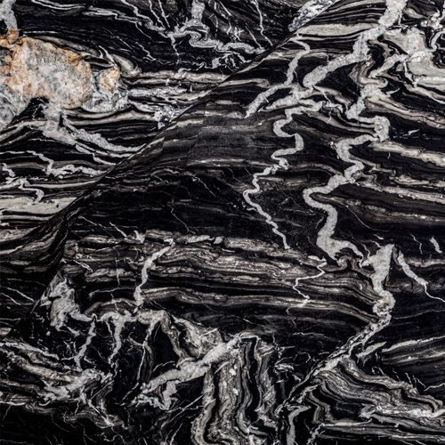 Table De Salle à Manger En Marbre Noir Brillant Contemporain