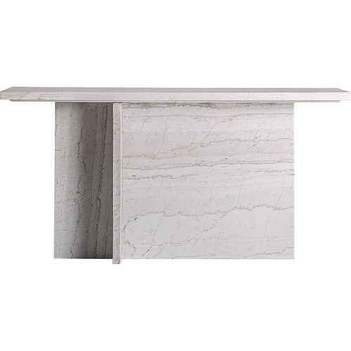 Console En Marbre Blanc Cassé Contemporain Finition Brillante