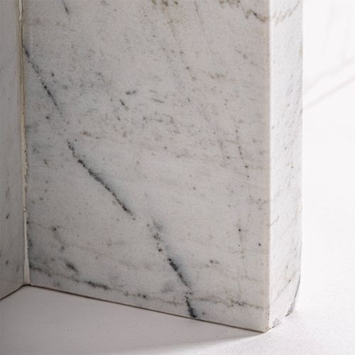 Console En Marbre Blanc Cassé Contemporain Finition Brillante