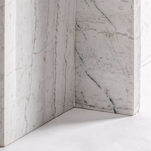 Console En Marbre Blanc Cassé Contemporain Finition Brillante