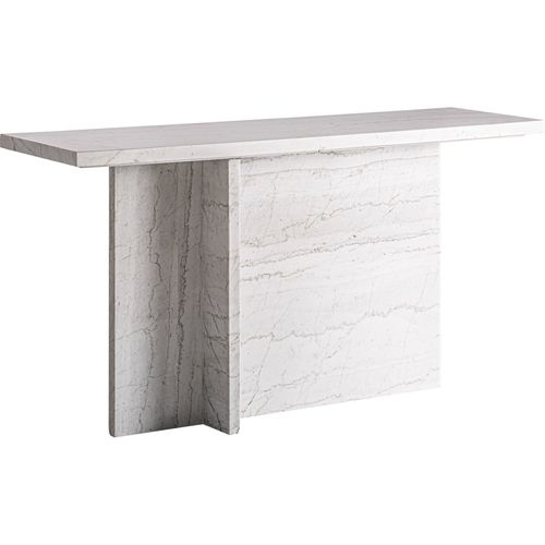 Console En Marbre Blanc Cassé Contemporain Finition Brillante