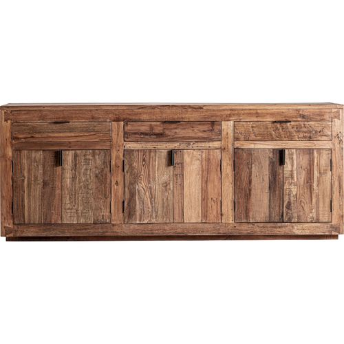 Buffet Rustique En Bois D'orme Marron Finition Naturelle