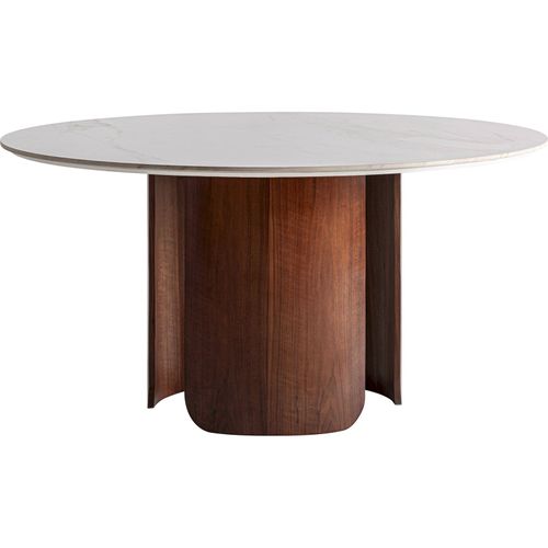 Table De Salle à Manger Contemporaine En Porcelaine Blanche Vieilli