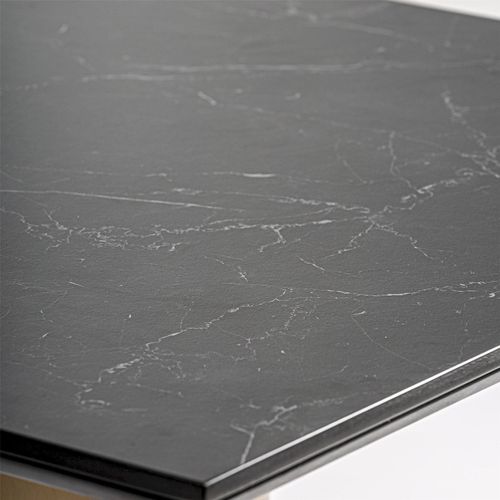 Table De Bar Art Déco En Acier Doré Finition Vieilli