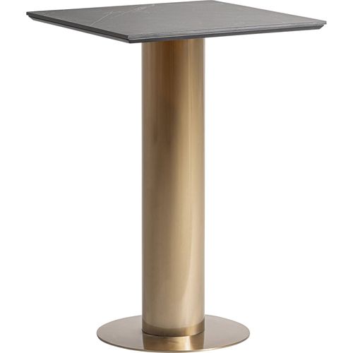 Table De Bar Art Déco En Acier Doré Finition Vieilli