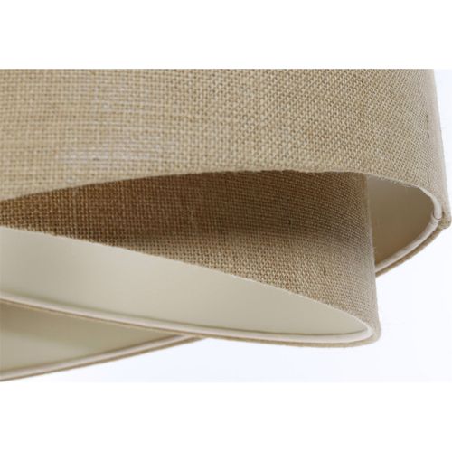 Suspension Bohème En Chanvre Naturel Pour Ambiance Chaleureuse D. 40 Cm - H20 Cm Beige