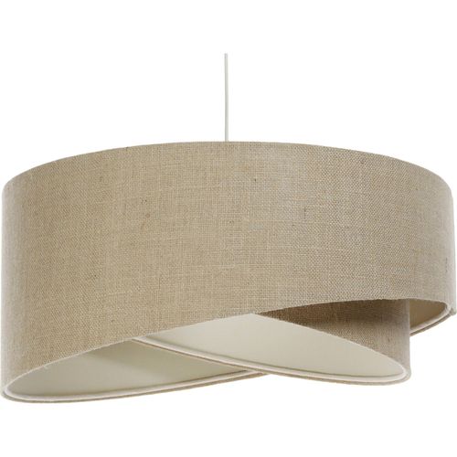 Suspension Bohème En Chanvre Naturel Pour Ambiance Chaleureuse D. 40 Cm - H20 Cm Beige