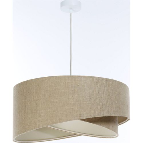 Suspension Bohème En Chanvre Naturel Pour Ambiance Chaleureuse D. 60 Cm - H25 Cm Beige