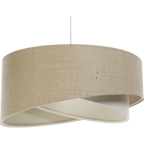 Suspension Boho En Lin Et Chanvre Ambiance Chaleureuse D. 45 Cm - H21 Cm Beige