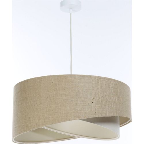 Suspension Boho En Lin Et Chanvre Ambiance Chaleureuse D. 45 Cm - H21 Cm Beige