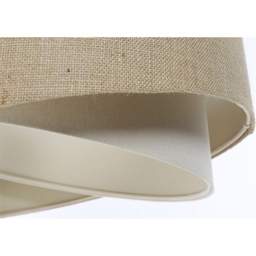 Suspension Boho En Lin Et Chanvre Ambiance Chaleureuse D. 60 Cm - H25 Cm Beige