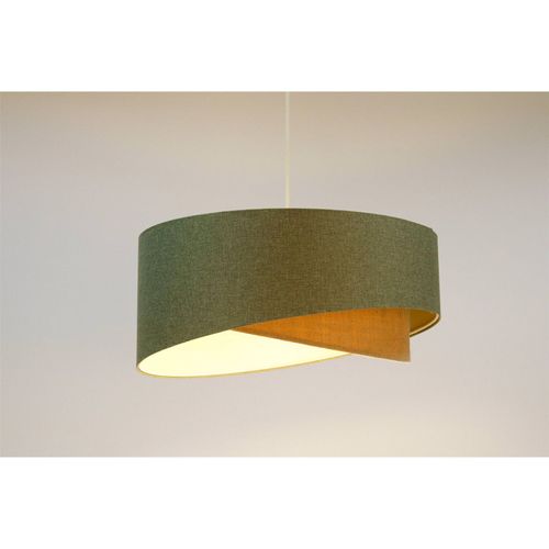 Suspension Boho En Tissu Structuré Et Chanvre Naturel Ajustable D. 60 Cm - H25 Cm Beige