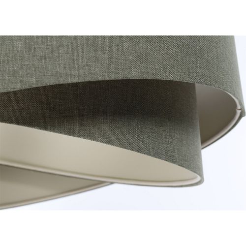 Suspension Boho Tissu Crème Réglable Pour Salon Ou Chambre D. 40 Cm - H20 Cm Beige