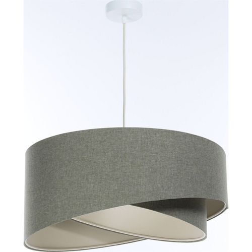 Suspension Boho Tissu Crème Réglable Pour Salon Ou Chambre D. 60 Cm - H25 Cm Beige