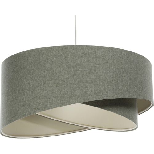 Suspension Boho Tissu Crème Réglable Pour Salon Ou Chambre D. 60 Cm - H25 Cm Beige