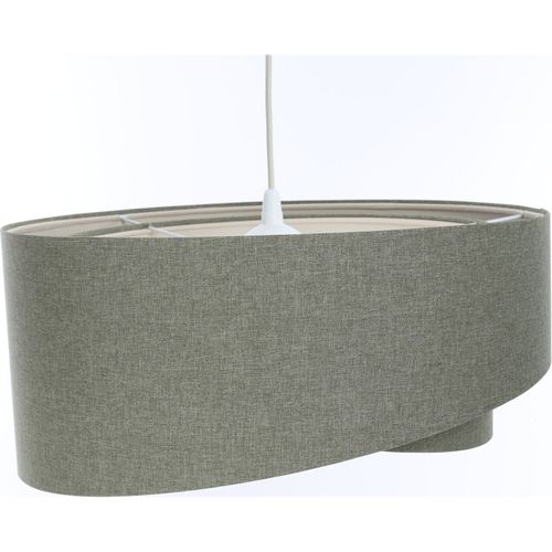 Suspension Boho Tissu Crème Réglable Pour Salon Ou Chambre D. 60 Cm - H25 Cm Beige