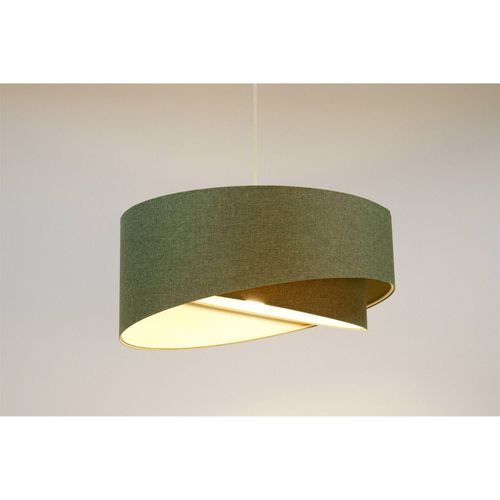 Suspension Boho Tissu Crème Réglable Pour Salon Ou Chambre D. 60 Cm - H25 Cm Beige