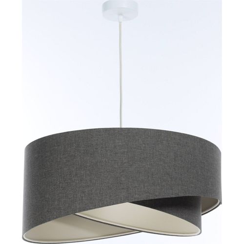 Suspension Bohème Tissu Crème Réglable Ambiance Chaleureuse D. 40 Cm - H20 Cm Beige