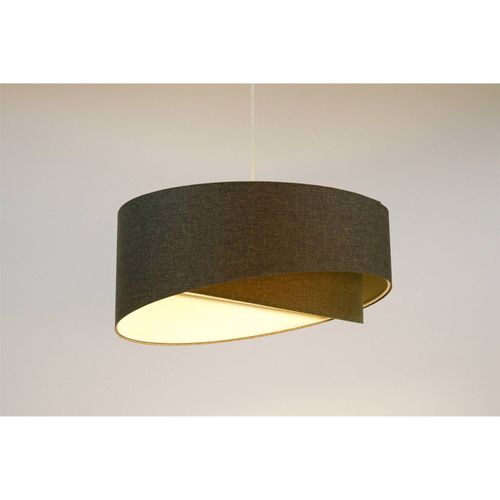 Suspension Bohème Tissu Crème Réglable Ambiance Chaleureuse D. 40 Cm - H20 Cm Beige