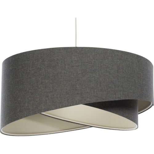 Suspension Bohème Tissu Crème Réglable Ambiance Chaleureuse D. 60 Cm - H25 Cm Beige