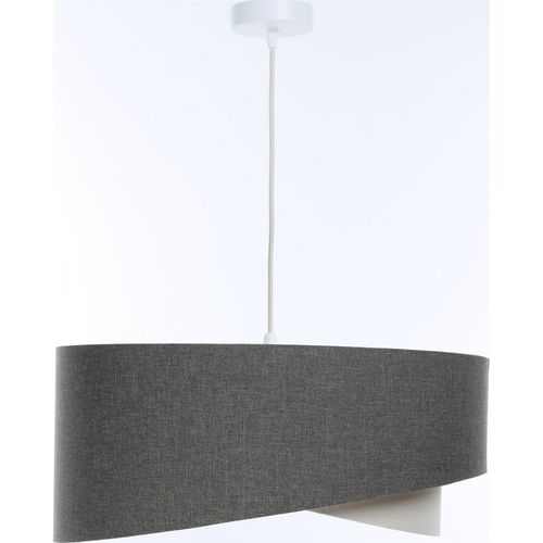 Suspension Bohème En Lin Naturel Câble Ajustable Couleur Crème D. 60 Cm - H25 Cm Beige