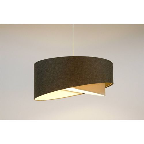 Suspension Bohème En Lin Naturel Câble Ajustable Couleur Crème D. 60 Cm - H25 Cm Beige