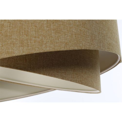 Suspension Boho Tissu Crème Ajustable Ambiance Chaleureuse D. 60 Cm - H25 Cm Beige