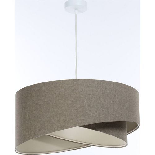 Suspension Boho Tissu Crème Style Vintage Pour Salon Ou Chambre D. 40 Cm - H20 Cm Beige