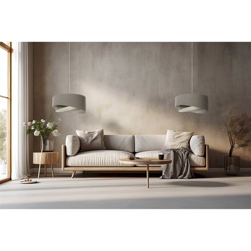 Suspension Boho Tissu Crème Style Vintage Pour Salon Ou Chambre D. 60 Cm - H25 Cm Beige