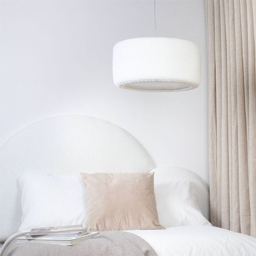 Suspension Nuage En Tissu Peluche Lavable Pour Chambre Enfant D. 40 Cm - H20 Cm Blanc