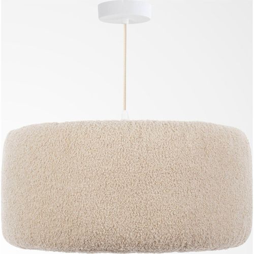 Suspension Nuage En Tissu Peluche Lavable Pour Chambre Enfant D. 50 Cm - H25 Cm Beige