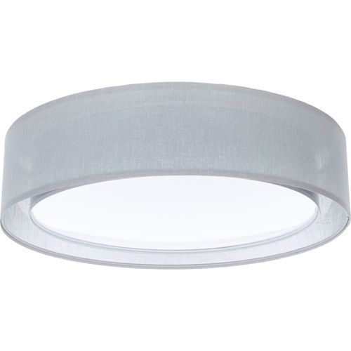 Plafonnier Tissu Double Couche Lumière Douce Et Uniforme D. 50 Cm - H16 Cm Gris