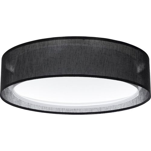 Plafonnier Double Tissu Lumière Douce Pour Intérieur Moderne D. 50 Cm - H16 Cm Noir